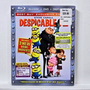 Despicable Me Blu-ray DVD Digital Combo Best Buy Exclusive Limited Ed Minions